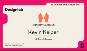 AI for UX Design certificate, DesignLab